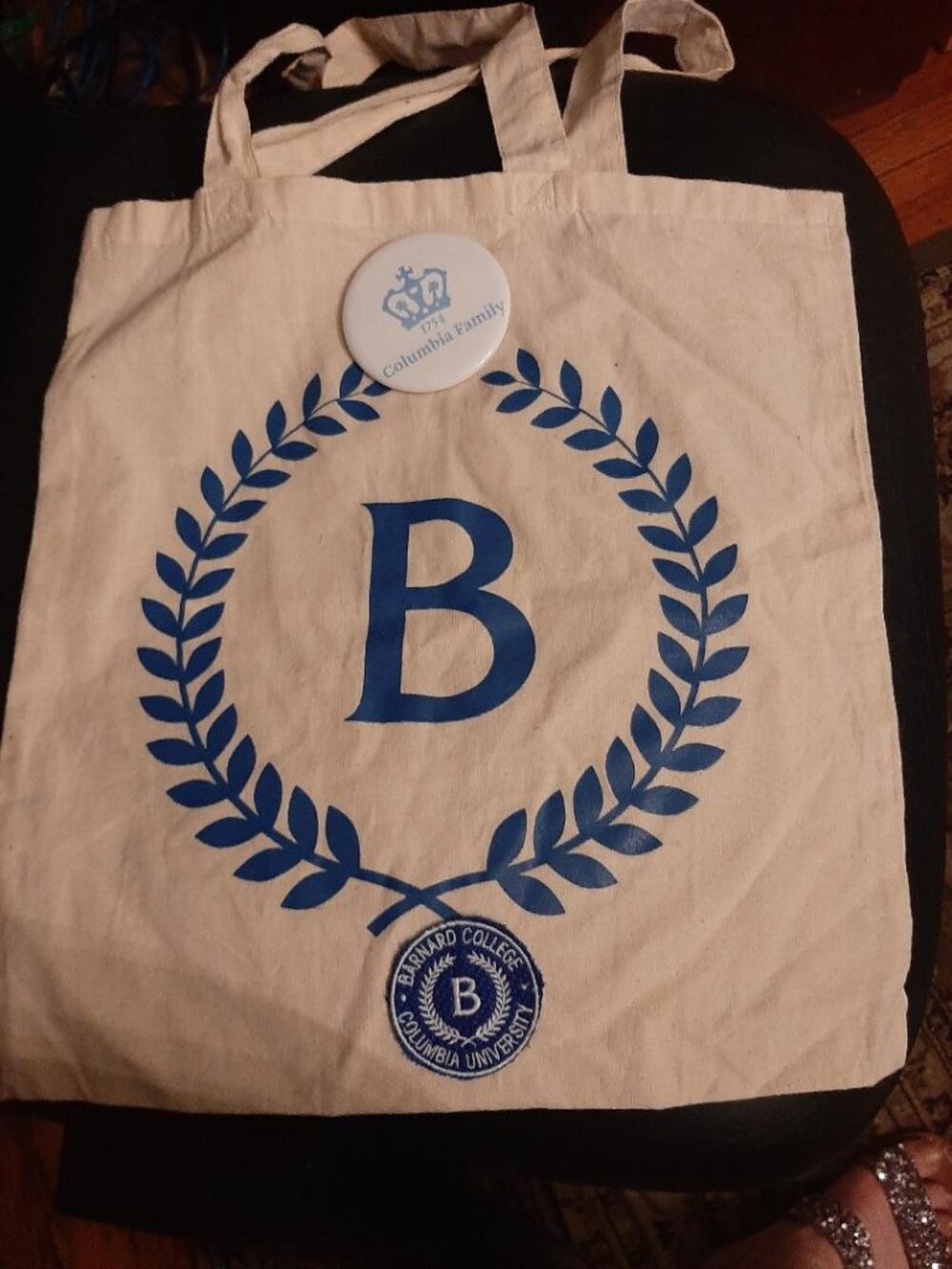 Barnard College  Tote Bag with bonus Columbia University pin